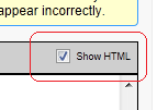 show HTML